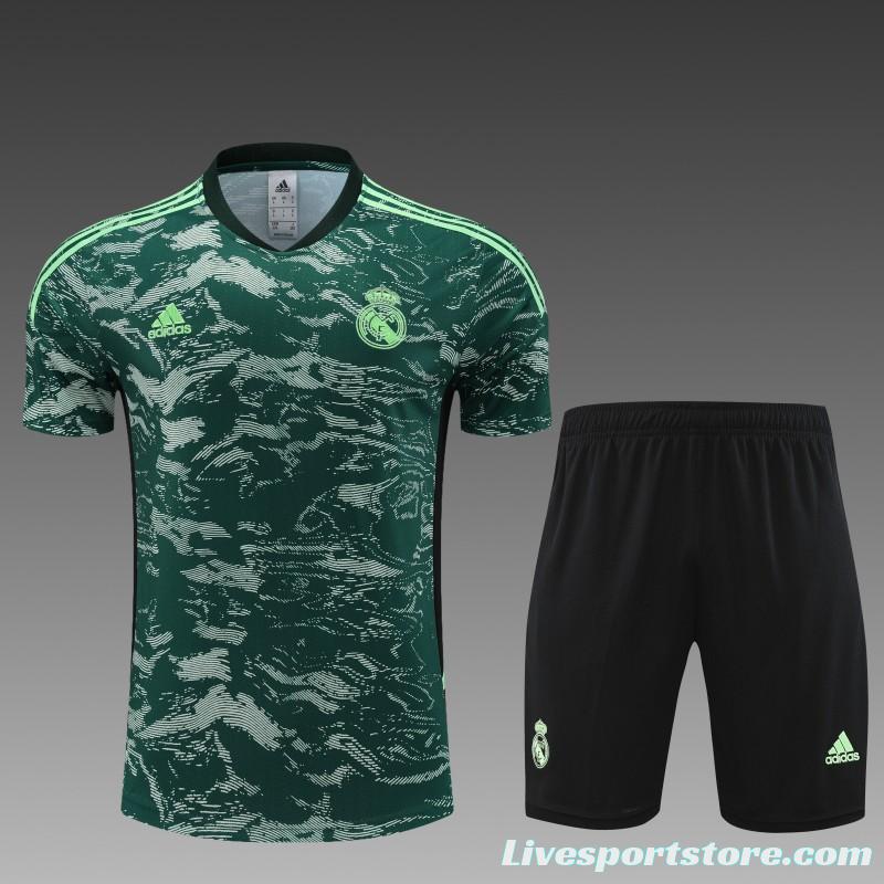 23 24 Real Madrid Green Short Sleeve+Shorts