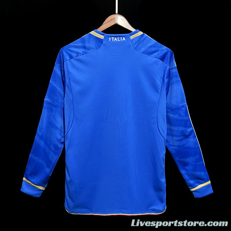 2023 Italy Home Long Sleeve Jersey