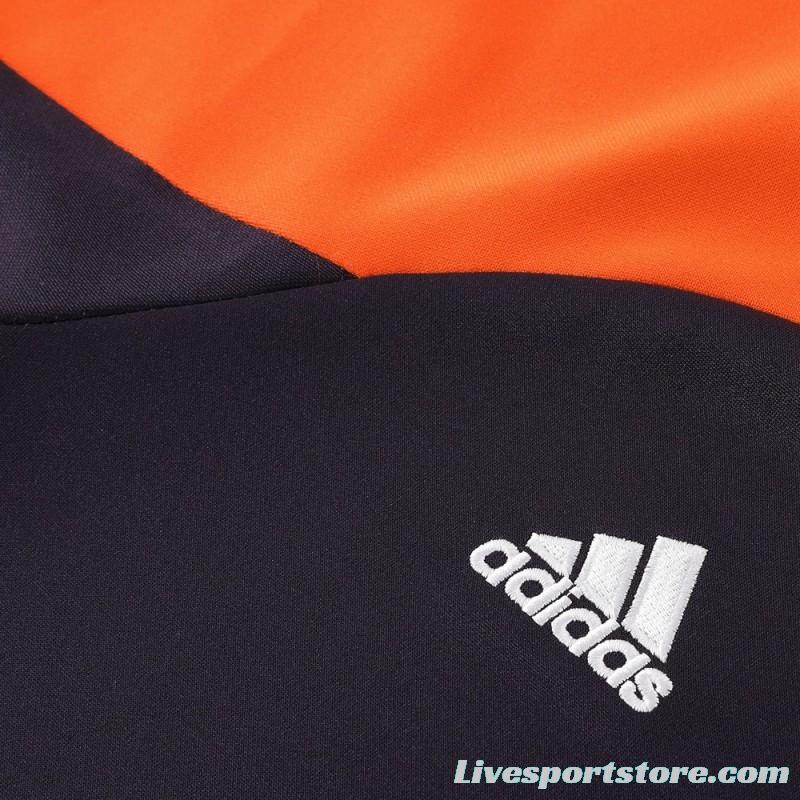 23/24 Adidas Orange/Navy Full Zipper +Pants