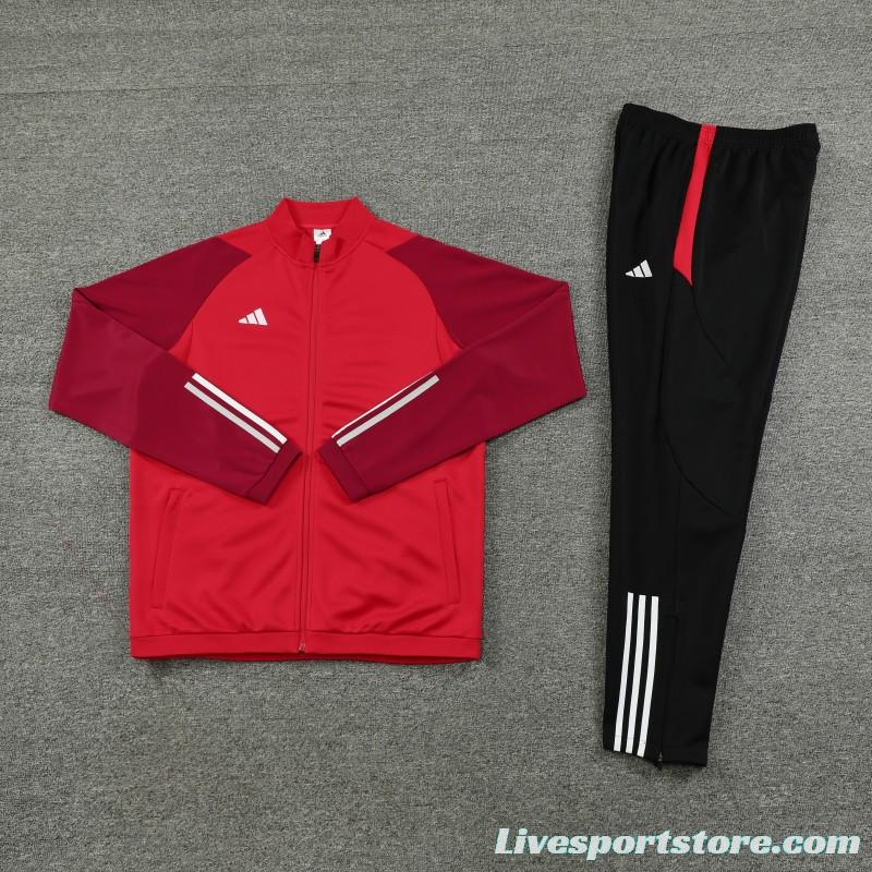 23/24 Adidas Wine Full Zipper Jacket+Pants