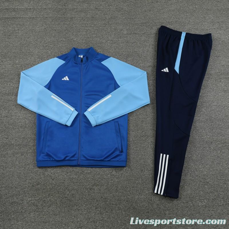 23/24 Adidas Blue Full Zipper Jacket+Pants