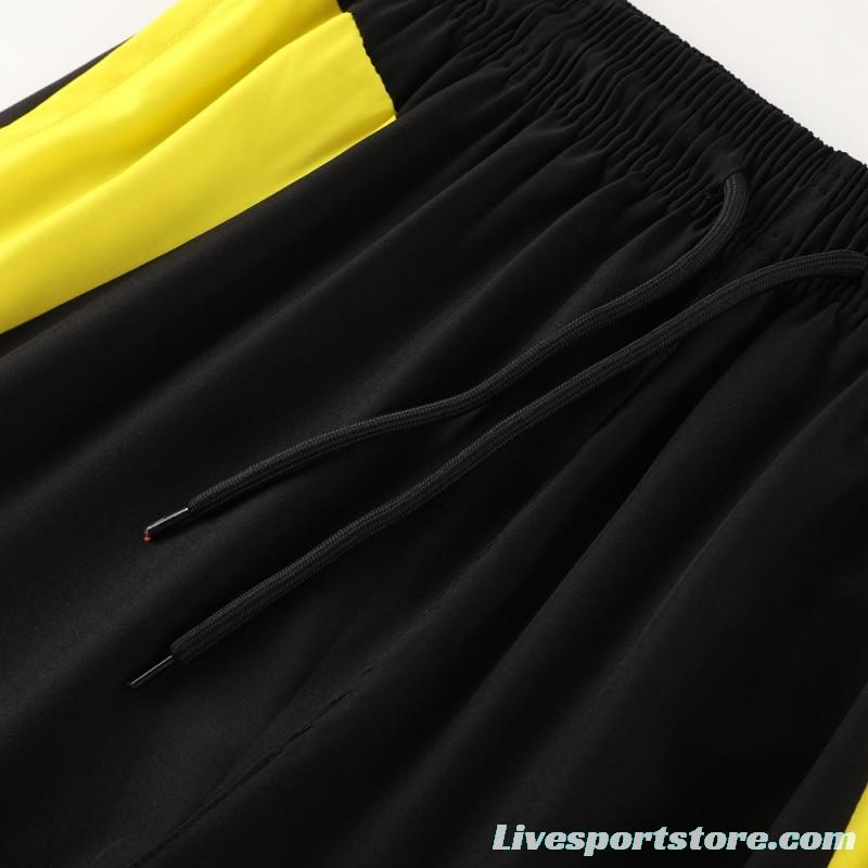 23/24 Borussia Dortmund Black/Yellow Half Zipper Windbreaker Jacket+Pants