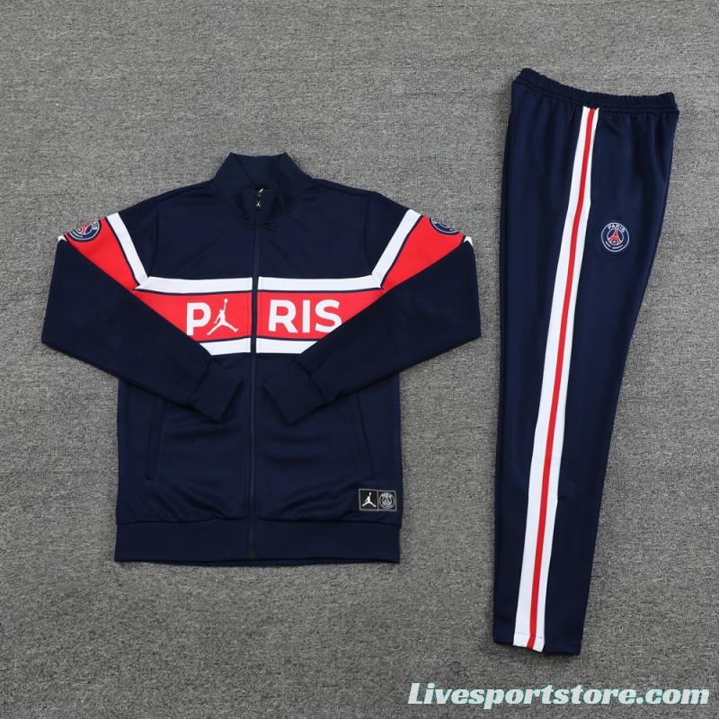 23/24 PSG Navy Red Full Zipper Jacket+Pants