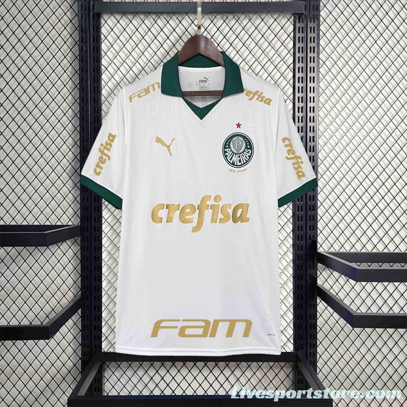 24/25 All Sponsor Palmeiras Away White Jersey With All Sponsor