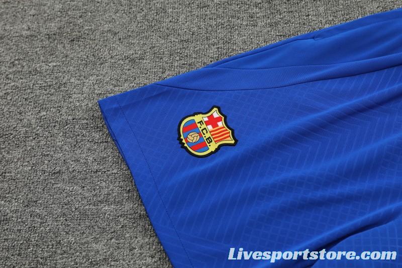 23/24 Barcelona White Short Sleeve Jeresy+Shorts