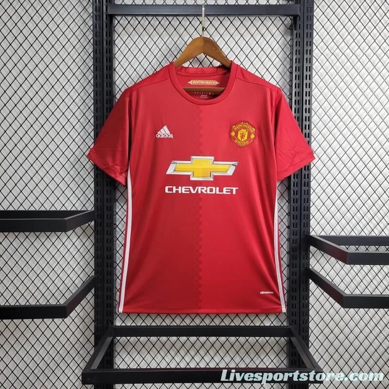 Retro 16/17 Manchester United Home Jersey