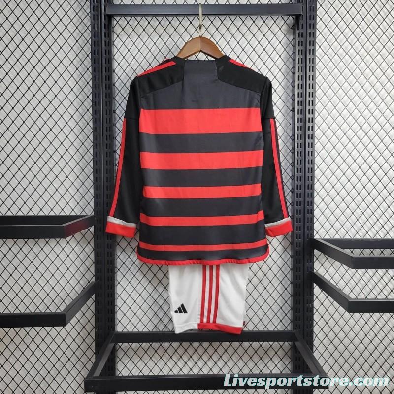 24/25 Kids Flamengo Home Long Sleeves Jersey