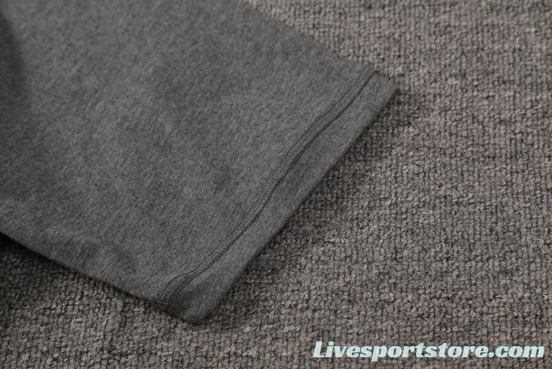 23/24 Liverpool Grey Cotton Short Sleeve Jersey+Shorts