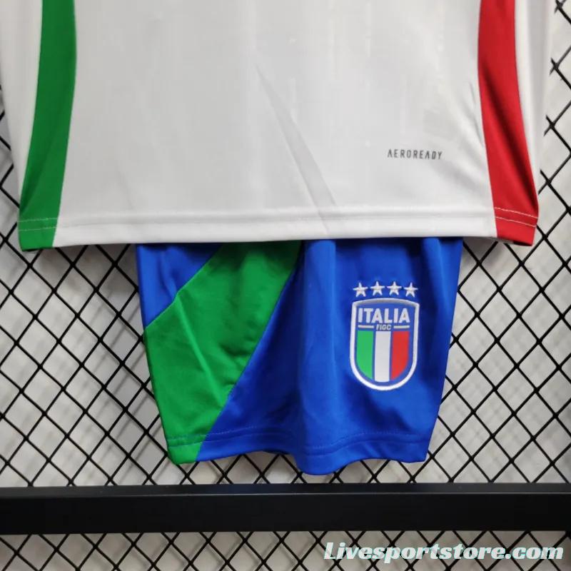 2024 Kids Italy Away White Jersey