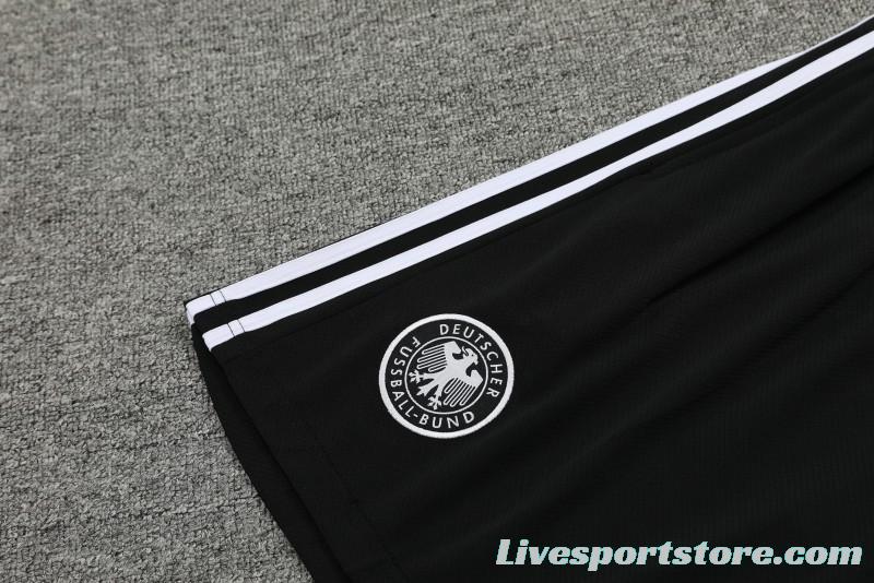 2024 Germany Black Cotton Short Sleeve Jersey+Shorts