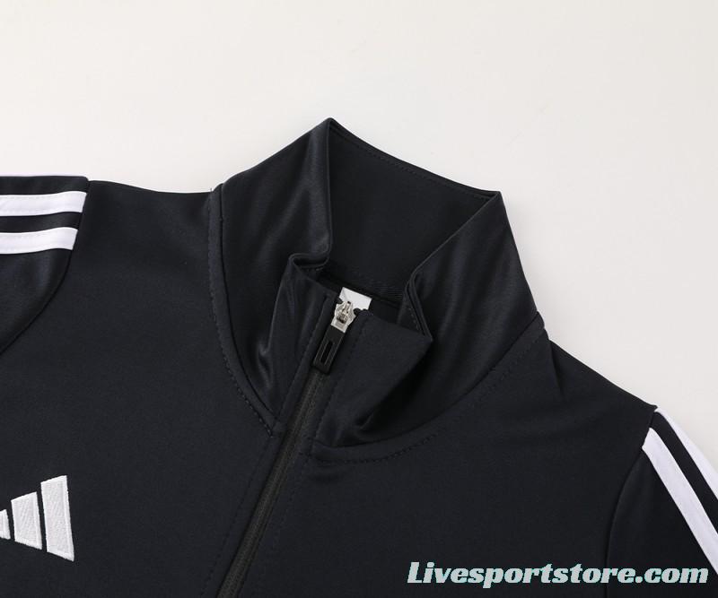 2024 Adidas Black/White Full Zipper Jacket+Pants