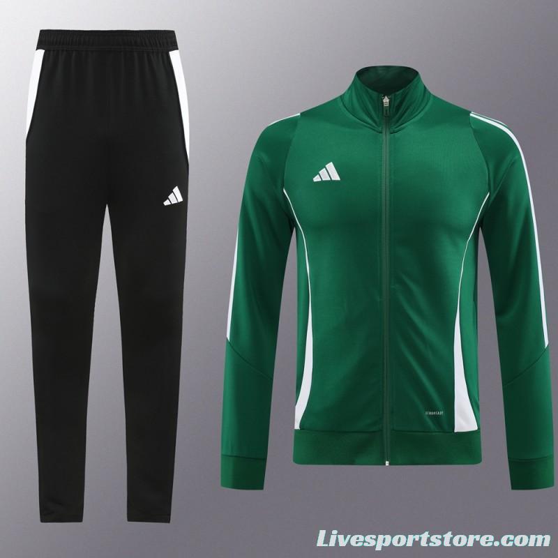 2024 Adidas Green/White Full Zipper Jacket+Pants