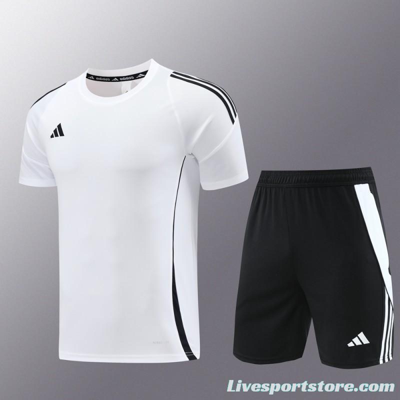 2024 Adidas White Short Sleeve Jersey+Shorts