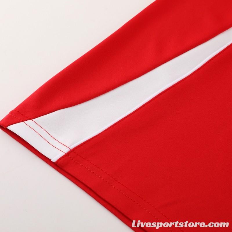 2024 Adidas Red Half Zipper Jacket+Pants