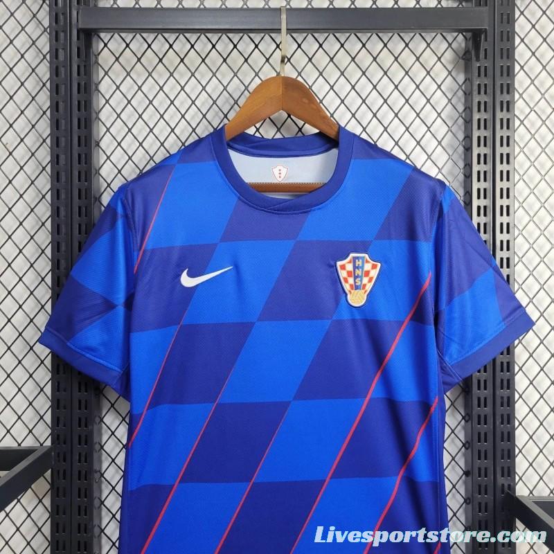 2024 Croatia Away Blue Jersey