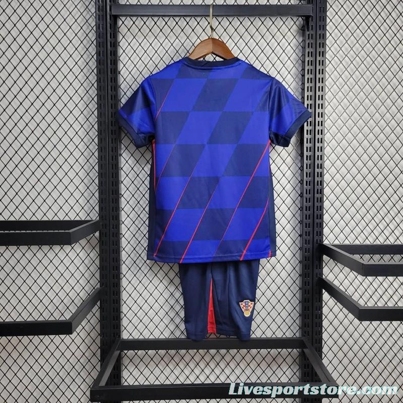 2024 KIDS Croatia Away Blue Jersey