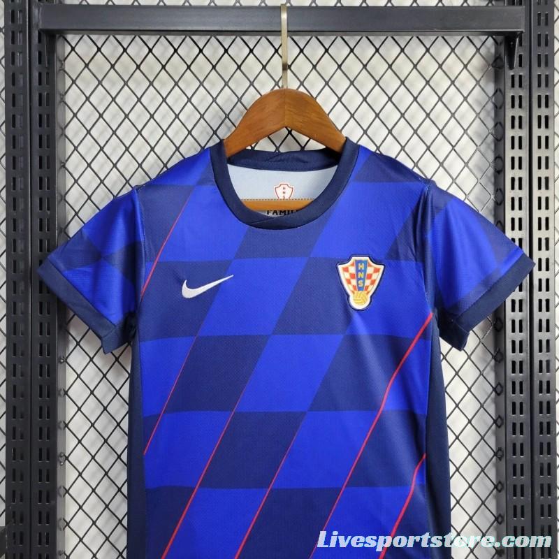 2024 KIDS Croatia Away Blue Jersey