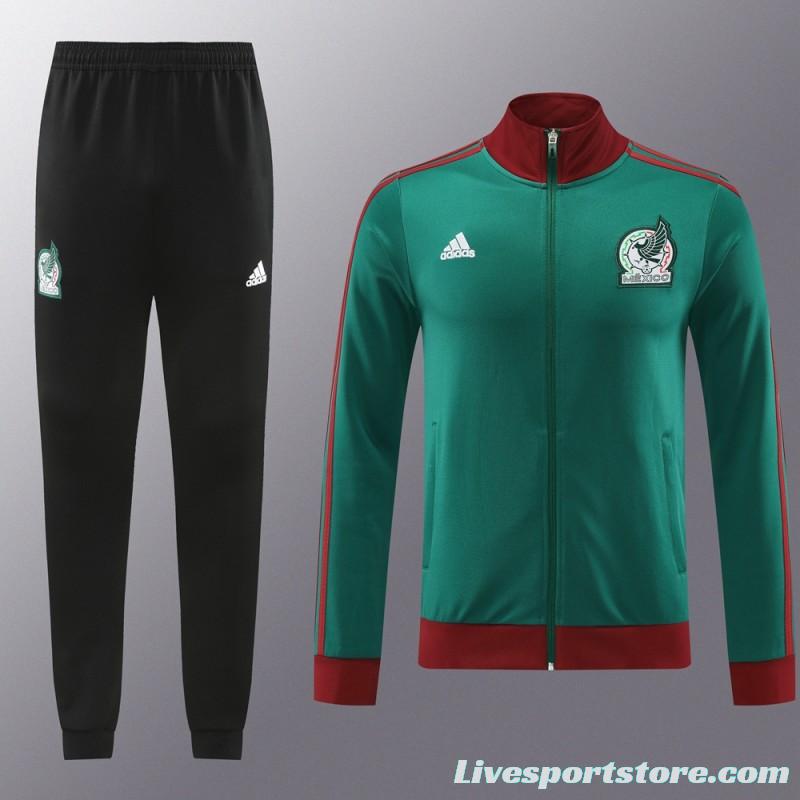 2024 Mexico Green Full Zipper Jacket +Long Pants