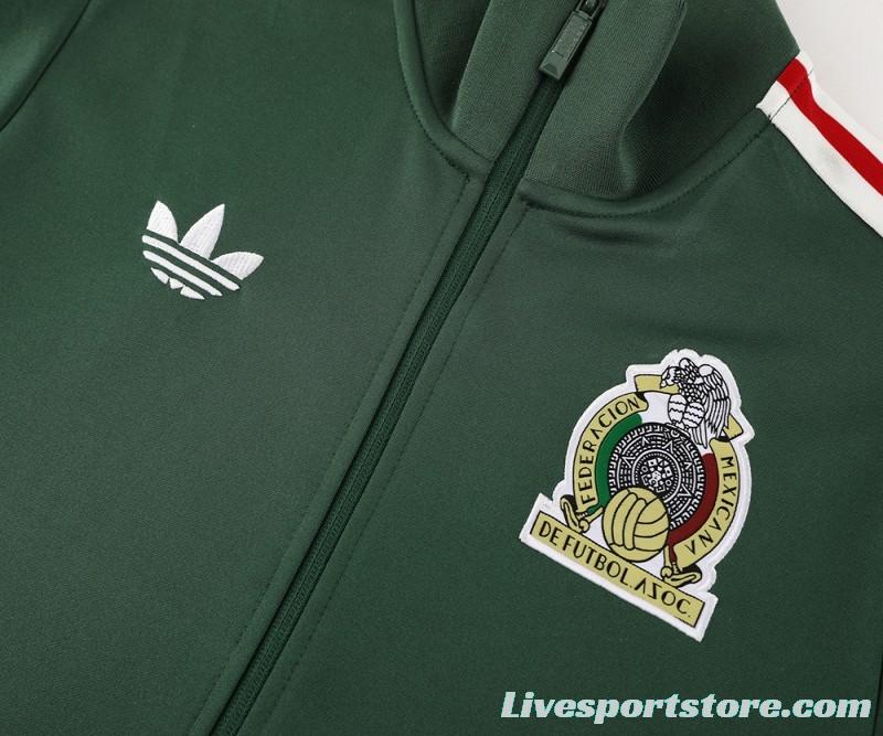 2024 Mexico Green Full Zipper Jacket +Long Pants