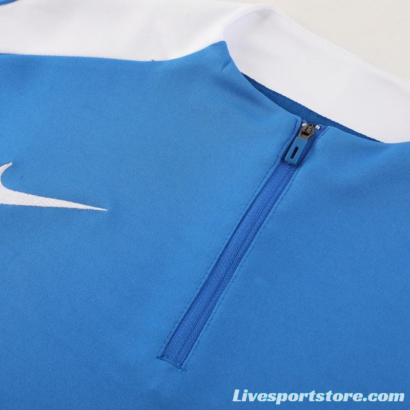 24/25 Nike Blue Half Zipper Jacket+Long Pants