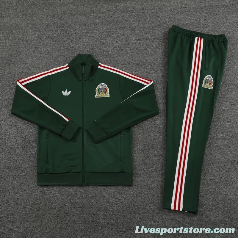 2024 Mexico Green Full Zipper Jacket +Long Pants