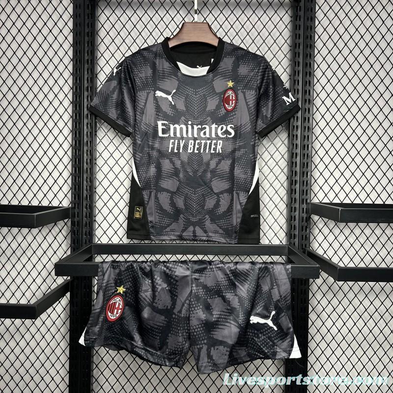 24/25 Kids AC Milan Black Goalkeeper Jersey