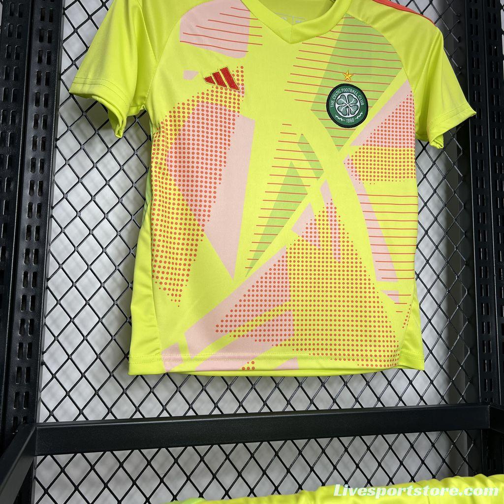 24/25 Kids Celtic Goalkeeper Yellow Jersey