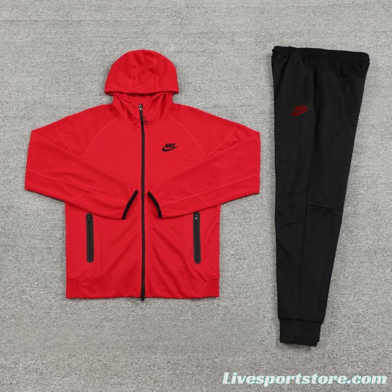 24/25 Nike Red Hoodie Full Zipper Jacket +Long Pants