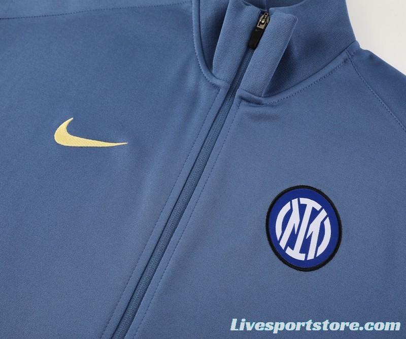 24/25 Inter Milan Blue Full Zipper Jacket +Long Pants