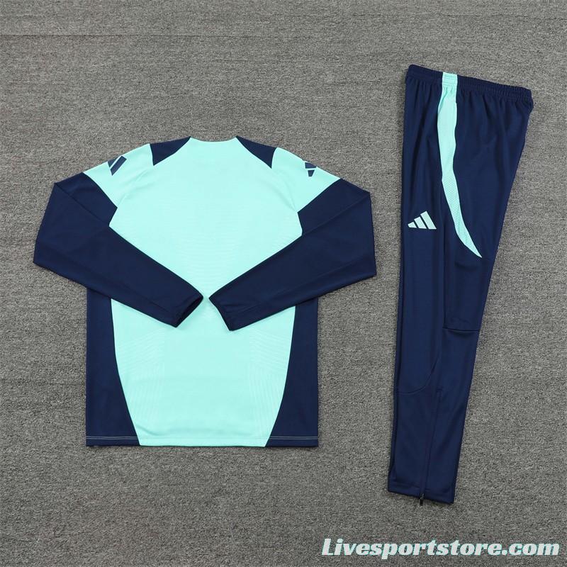 24/25 Arsenal Blue/Navy Half Zipper Jacket+Long Pants