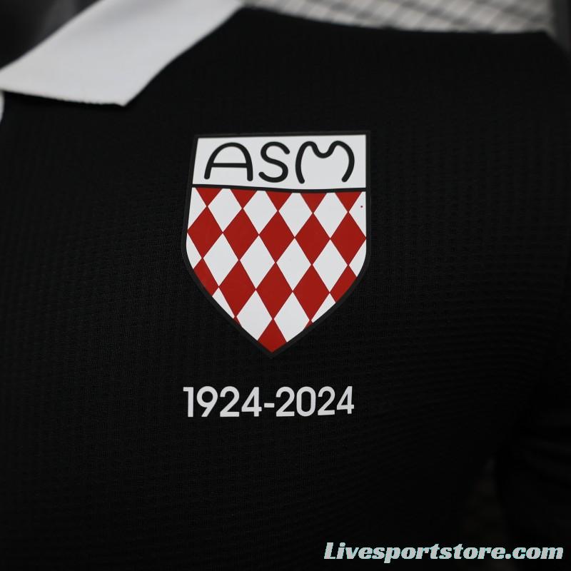 Player Version 24/25 AS Manaco Black 100th Anniversary Special Jersey