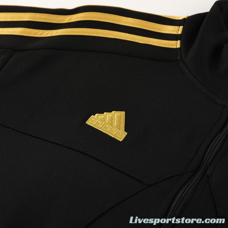 2024 Adidas Black Full Zipper Jacket +Long Pants