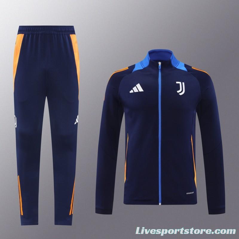 24/25 Juventus Blue Full Zipper Jacket +Long Pants