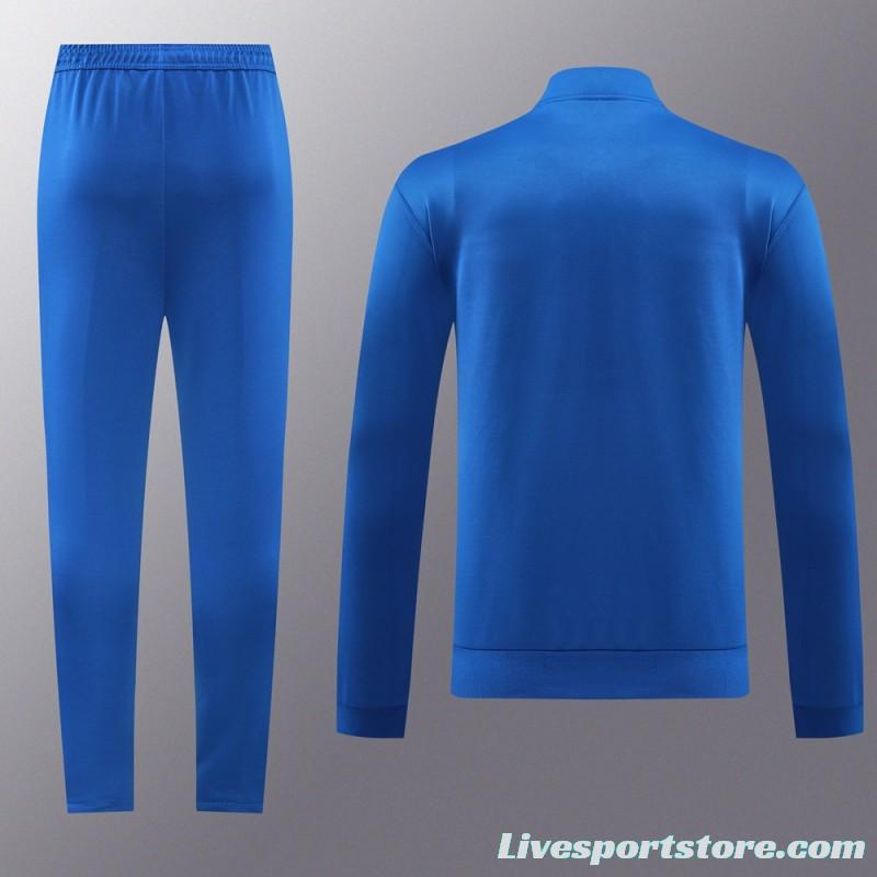 2024 Adidas Blue Full Zipper Jacket +Long Pants