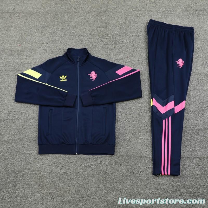 24/25 Juventus Navy Full Zipper Jacket +Long Pants