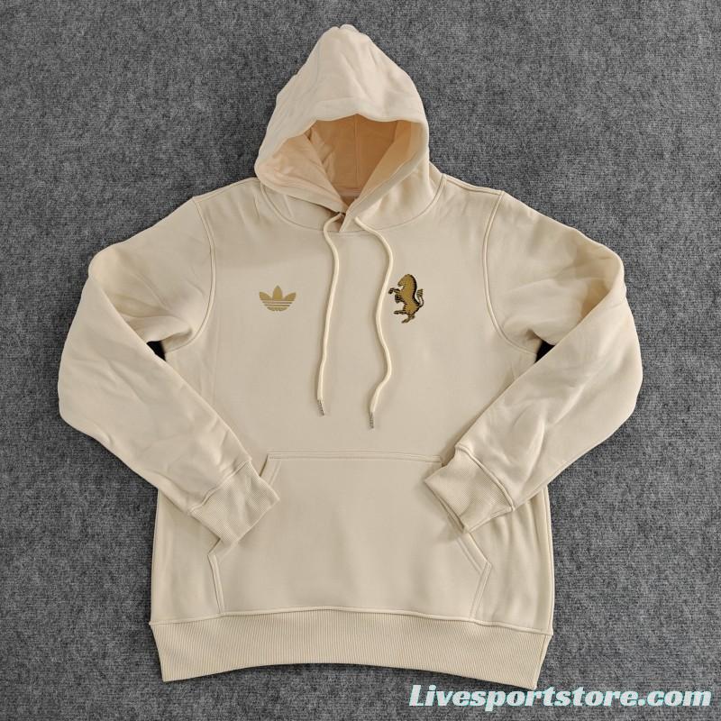 2024 Juventus Black/Navy/Grey/Beige/White Hoodie With Golden Badge