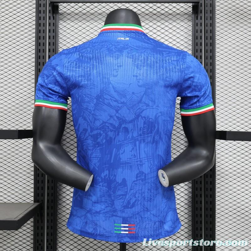 Player Version 2024 Italy Michelangelo Blue Special Training Jersey