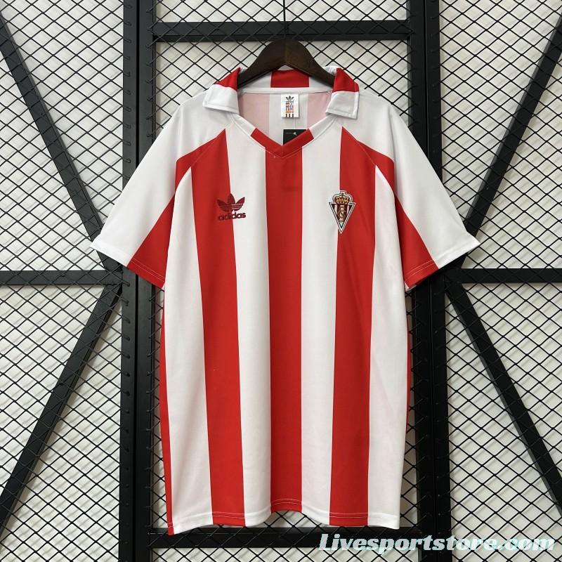 Retro 86/87 Sporting Gijon Home Jersey