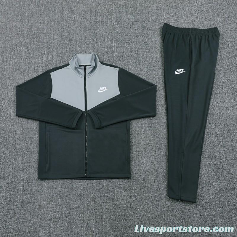 2024 NIKE Black/Grey Full Zipper Jacket +Long Pants