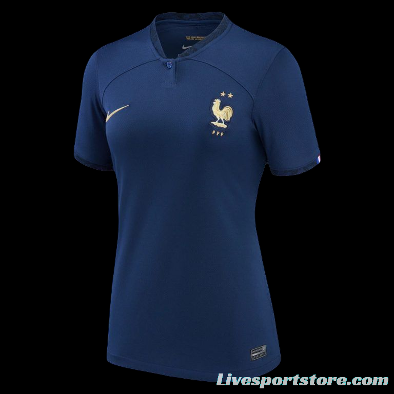 2022 France Home Woman Soccer Jersey