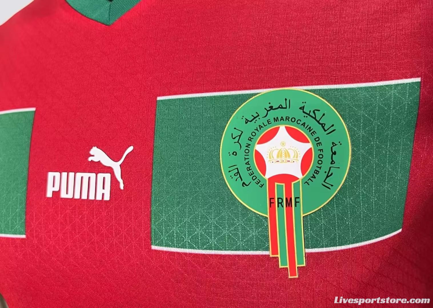 Player Version 2022 Morocco Home Jersey