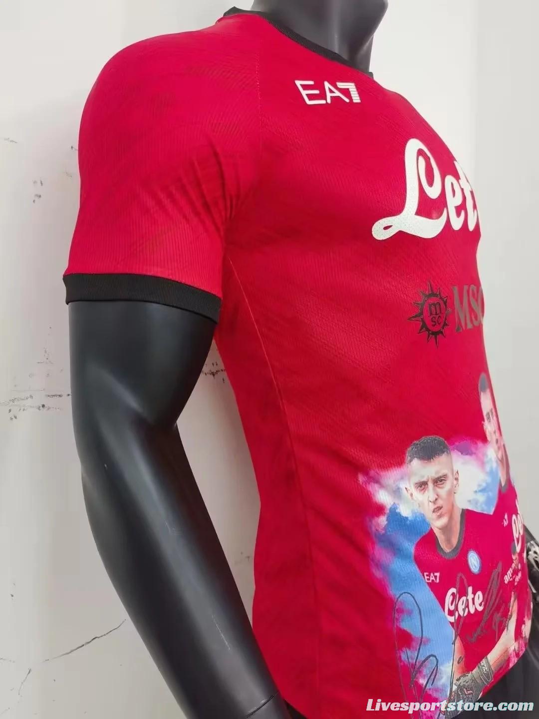 22/23 SSC Napoli Face Game Red Jersey