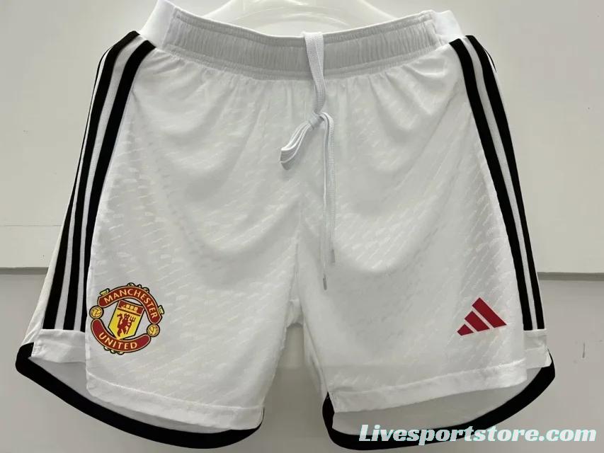 23/24 Manchester United Away White Shorts