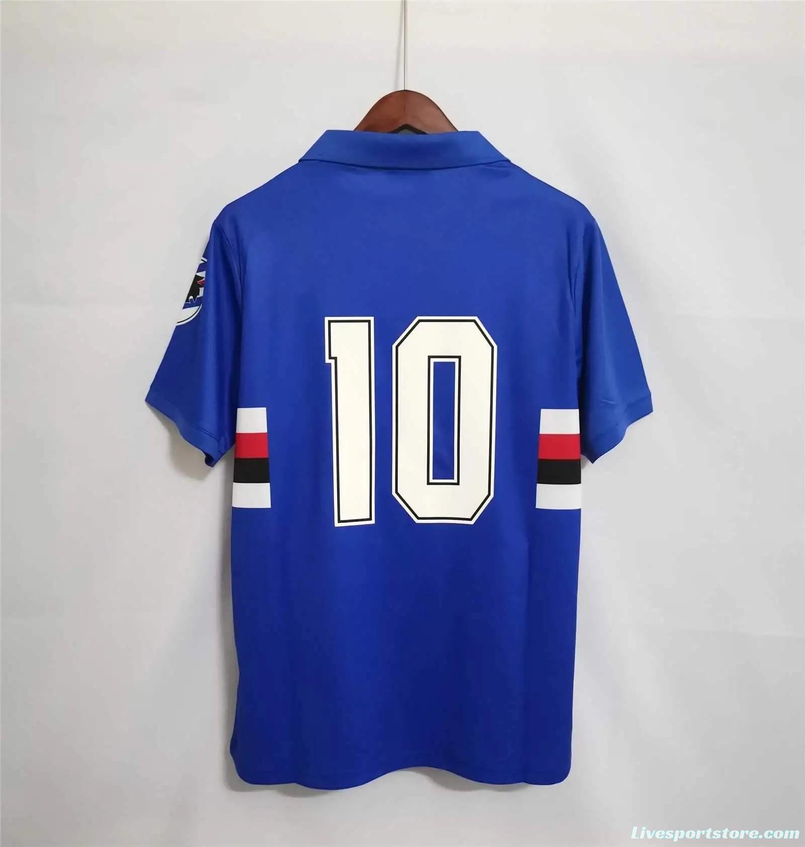 Retro 91/92 Sampdoria Home Jersey