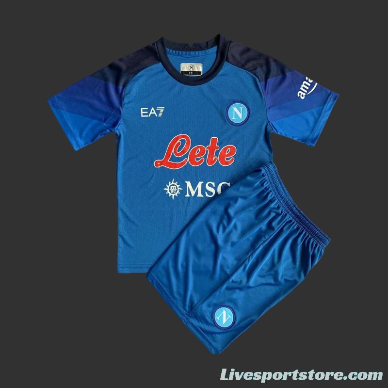 22/23 Kids EA7 Napoli Home