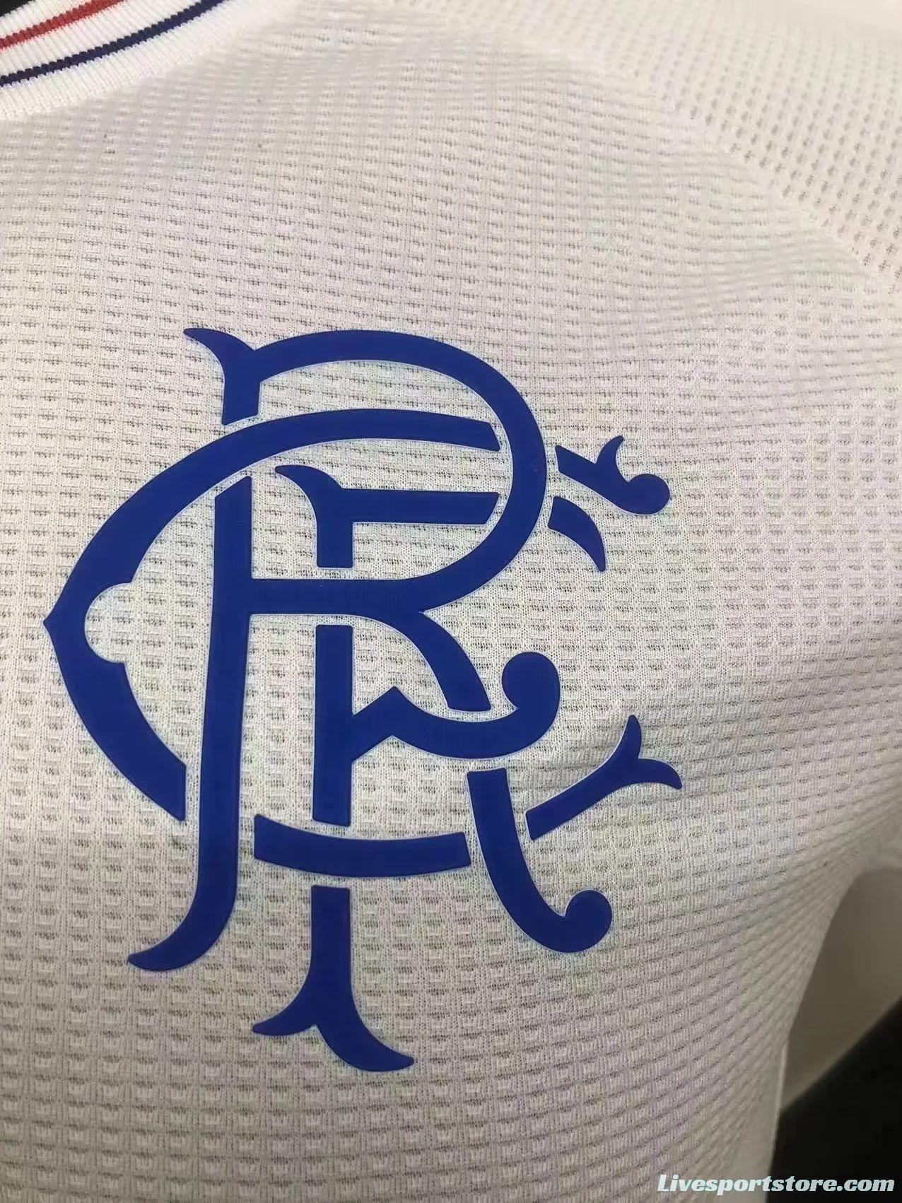 Player Version 23/24 Glasgow Rangers Away White Jersey