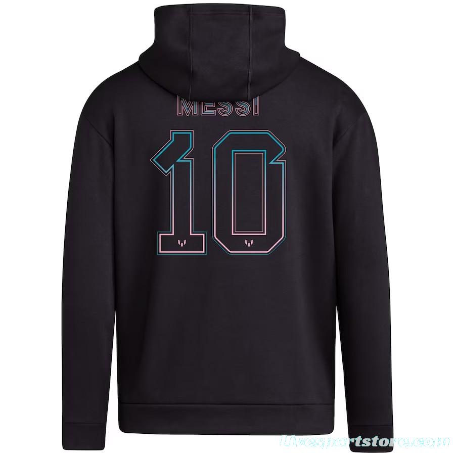 2023 Inter Miami Messi x adidas Name & Number Fleece Pullover Hoodie