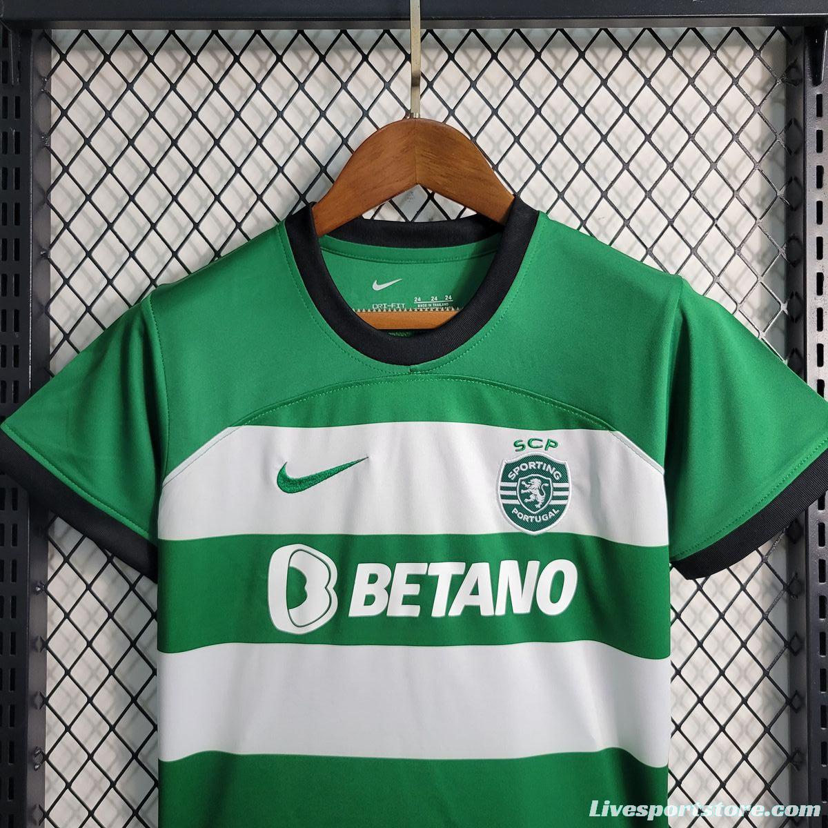 23/24 Kids Sporting Lisbon Home Jersey