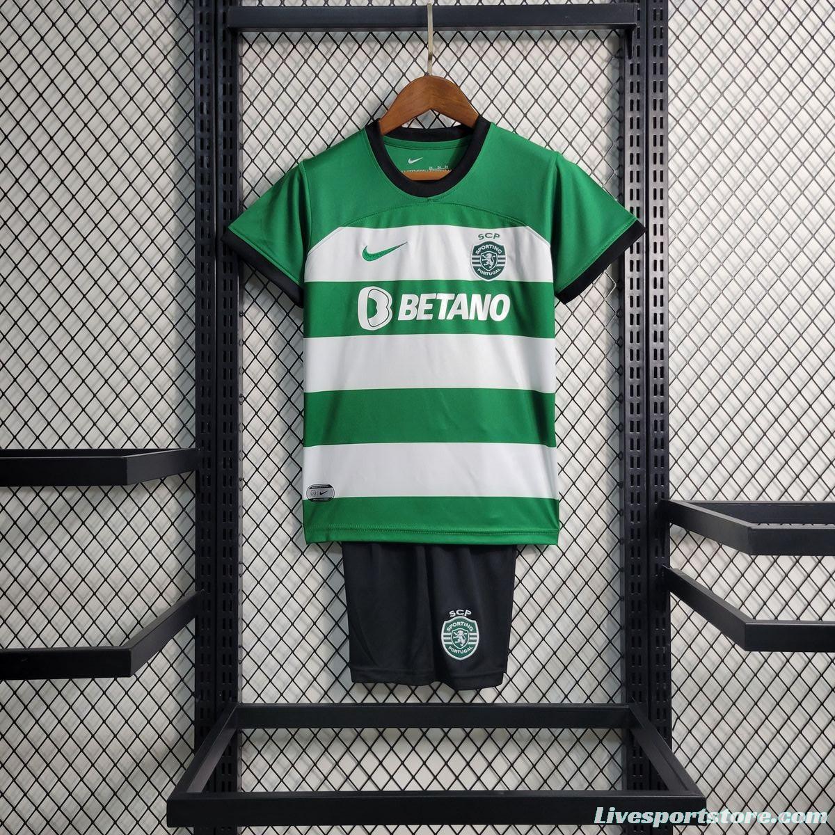 23/24 Kids Sporting Lisbon Home Jersey