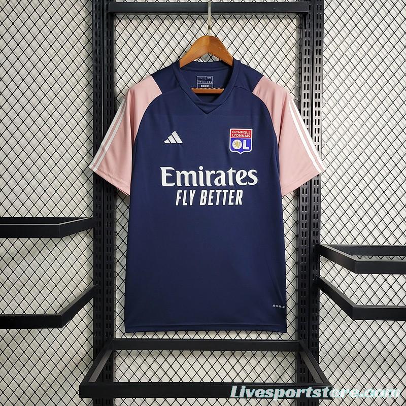 23/24 Olympique Lyonnais Navy Pre-Match Jersey